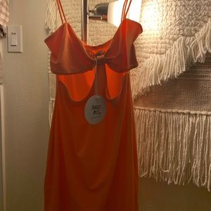 Orange Princess Polly Cutout Dress